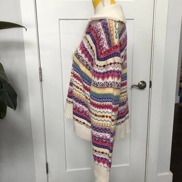 Tiara International Striped Cardigan Sweater Zip Front Women XL Tassel Pull READ - Picture 16 of 16